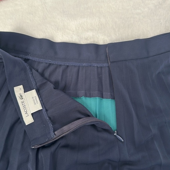 LACOSTE Women’s Sport Tennis Technical Mesh Pleated Striped Skirt 38 Medium - Picture 8 of 8